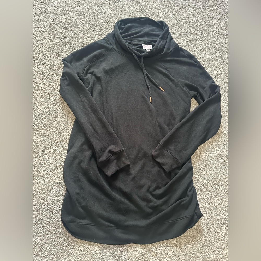 Isabel Maternity Black Cowl Neck Sweatshirt size S